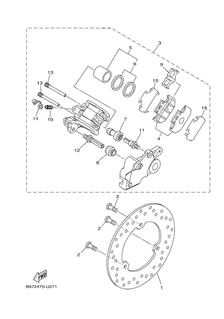 REAR BRAKE CALIPER